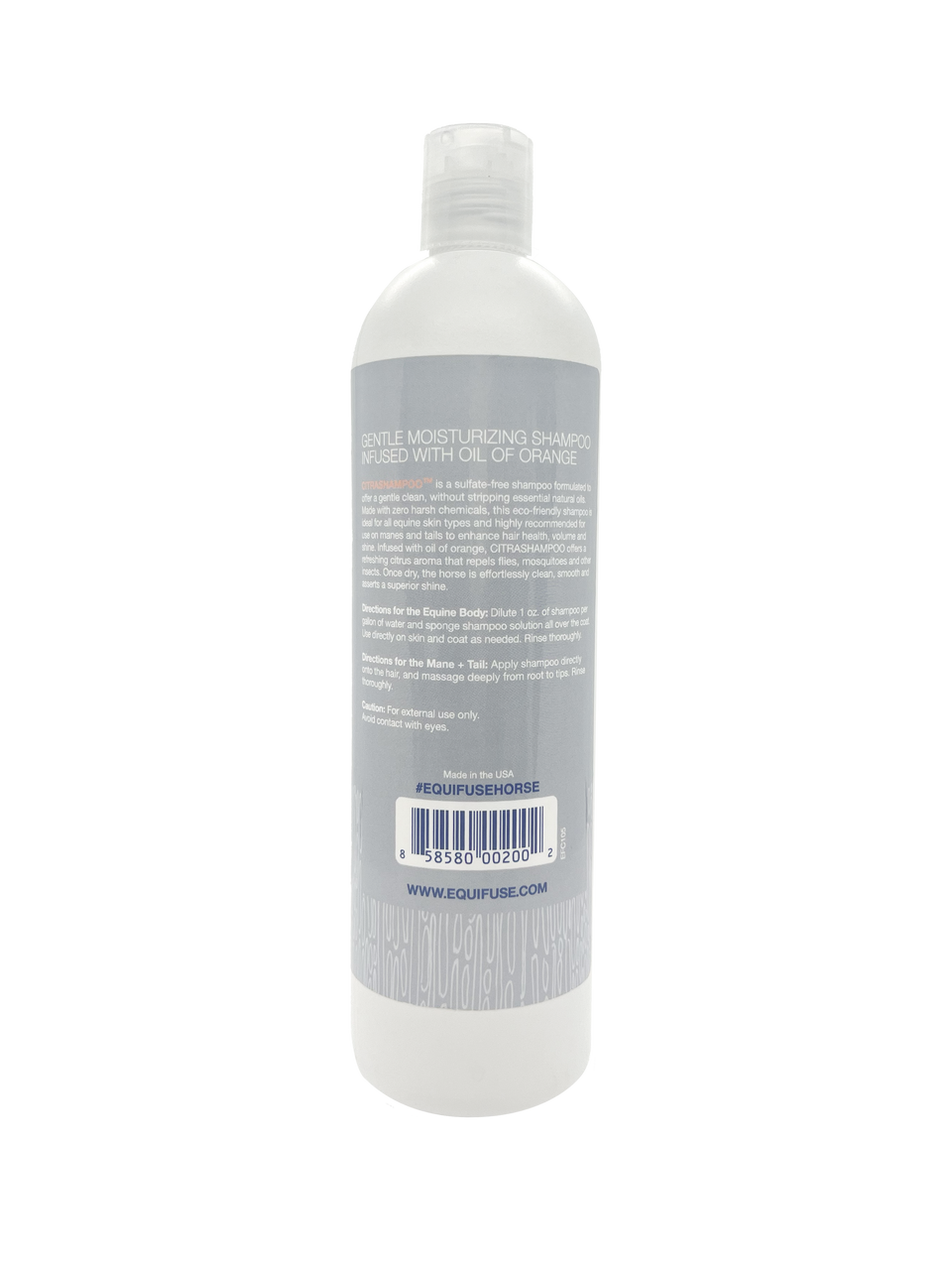 EquiFUSE CitraShampoo Sulfate Free + Foaming Horse Shampoo 16 oz