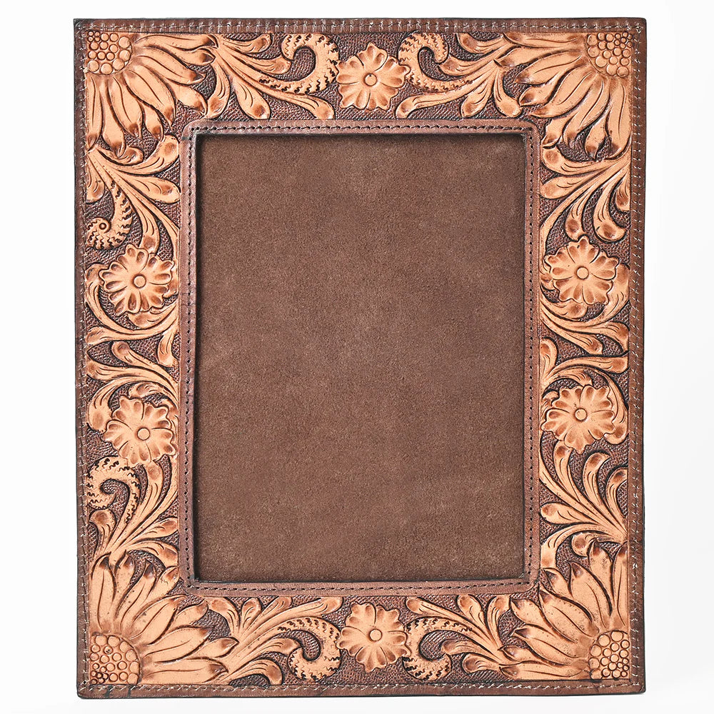 Tooled Leather Photo Frame