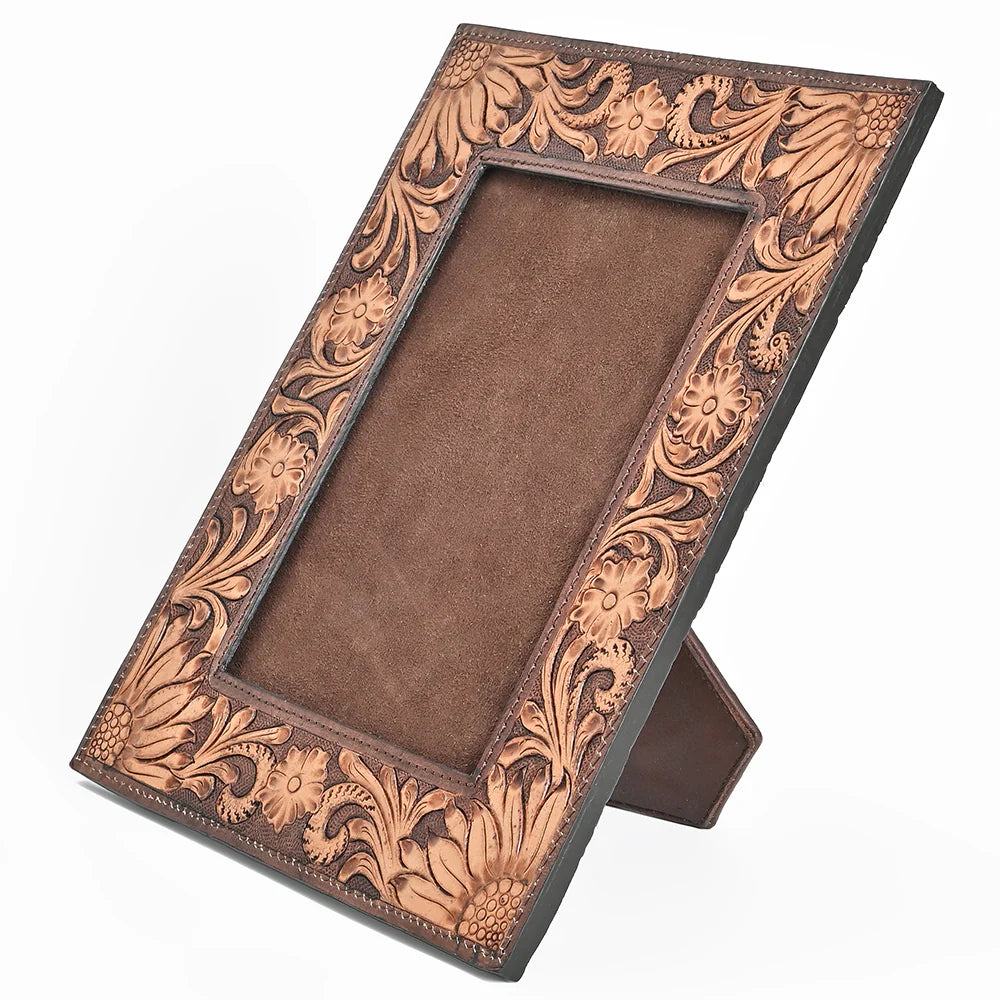 Tooled Leather Photo Frame