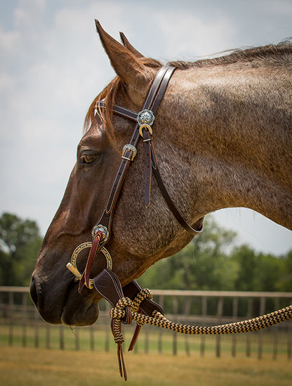 Havana Bridle Set with Brown Navajo Sport Reins